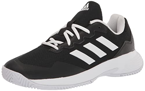 adidas Women's GameCourt 2 Tennis Shoe, Core Black/White/White, 7.5