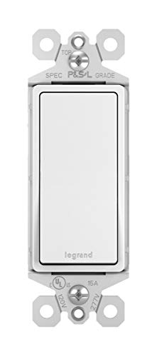 Legrand radiant TM873WCC10 15 Amp Rocker Wall Switch, 3-Way Decorator Light Switches, White (1 Count)