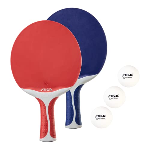 STIGA Flow Outdoor 2-Player Table Tennis Set Includes Two Outdoor Rackets and Two Outdoor Balls