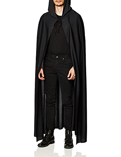 Rubie's Adult Full Length Hooded Costume Cape, Black, One Size