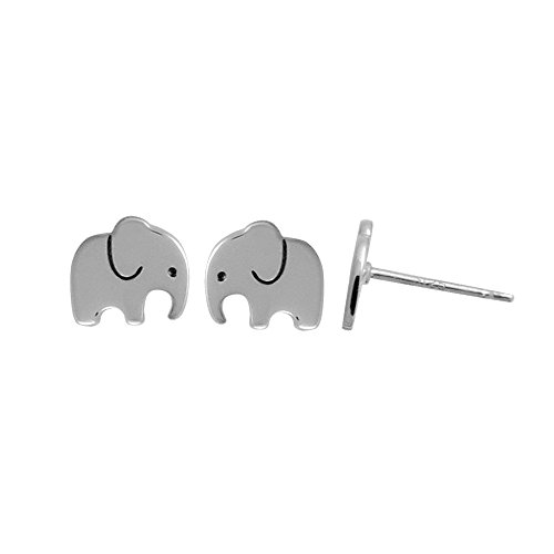 Boma Jewelry Sterling Silver Elephant Animal Stud Earrings