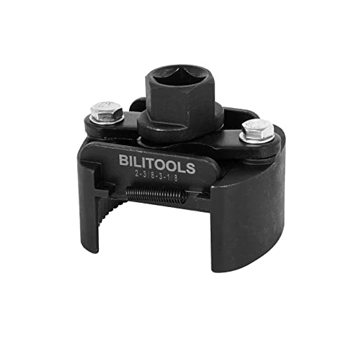 BILITOOLS Universal Oil Filter Wrench Removal Tool Adjustable, 60-80mm (2.36-3.15 inch), 1/2' Drive