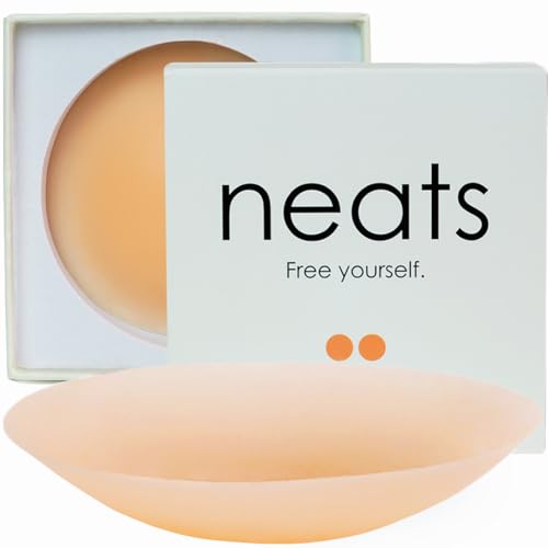NEATS Nipple Covers for Women, Reusable & Hypoallergenic Adhesive Silicone Pasties Champagne