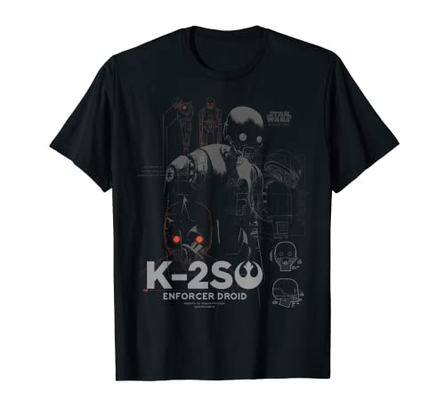 Star Wars Rogue One K-2SO Schematic Detail Print T-Shirt T-Shirt