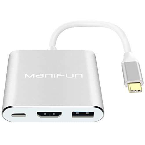 USB C to HDMI Adapter for Phone to TV Adapter Android Hub USB-C Digital AV Multiport Adapter Converter Type C to HDMI to Phone Adapter for TV Thunderbolt 3 to HDMI Adapter for Monitor MacBook Pro Air