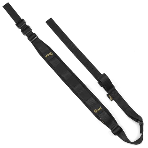 CVLIFE Two Point Padded Sling, Upgrade Wide Pad Gun Sling with Removable Shoulder Strap, Rifle Sling Easily Adjust Length, 1.25' Wide Tube Webbing Sling with Wide Pad, Fast Loop for Outdoors