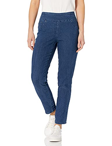 Ruby Rd. womens Petite Pull-on Extra Stretch Denim Jeans, Indigo, 16 Petite US