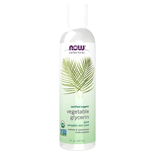 NOW Solutions, Organic Vegetable Glycerin Oil, 100% Pure, Softening and Moisturizing Multi-Purpose Skin Care, 8-Ounce