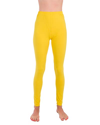 Homma Premium Ultra Soft High Rise Waist Full Length Regular and Plus Size Variety Pack Leggings (XL/2XL, Yellow)