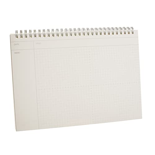 TWONE Spiral Graph Paper Notebook with Transparent Plastic Cover, 60 Sheets, 7' x 10' for Home, School, Math,Cornell Notes, College Students