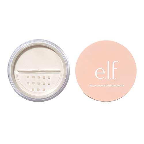 e.l.f., Halo Glow Setting Powder, Silky, Weightless, Blurring, Smooths, Minimizes Pores and Fine Lines, Creates Soft Focus Effect, Light, Semi-Matte Finish, 0.24 Oz