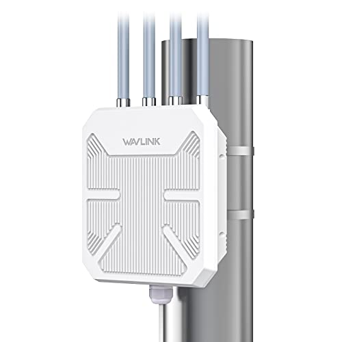 WAVLINK Outdoor WiFi Extender AX1800 High Power Outdoor Weatherproof WiFi Range Extender, Long Range Outdoor WiFi Access Point with 8dBi Detachable Antenna, Passive/Active POE, Dual Band 2.4GHz+5GHz