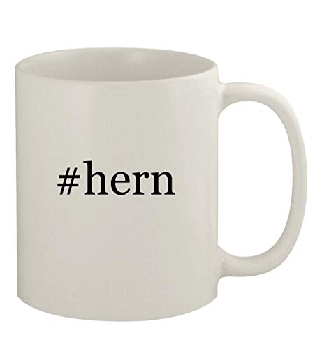 Knick Knack Gifts #hern - 11oz Ceramic White Coffee Mug, White