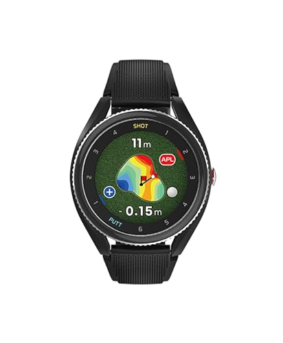 Voice Caddie T9 Smart Golf Watch with GPS | Golf Swing Analyzer with Slope Calculation & Course Preview | Ideal Golf Gift for Men & Women (Black)