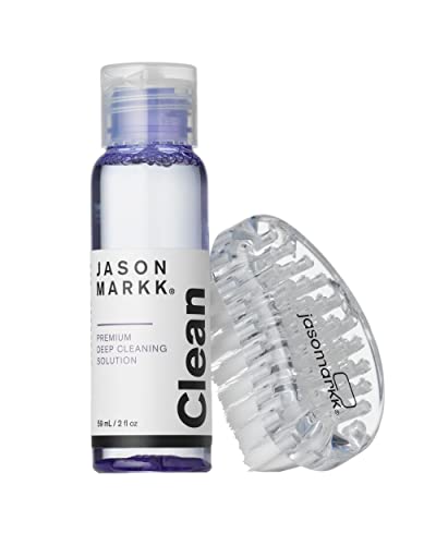 Jason Markk Starter Kit - 2 oz. Premium Deep Cleaning Solution & Ergonomically Designed Standard Starter Brush - Safe on Nubuck, Cotton, & Knits - Cleans & Conditions up to 50 Pairs of Shoes