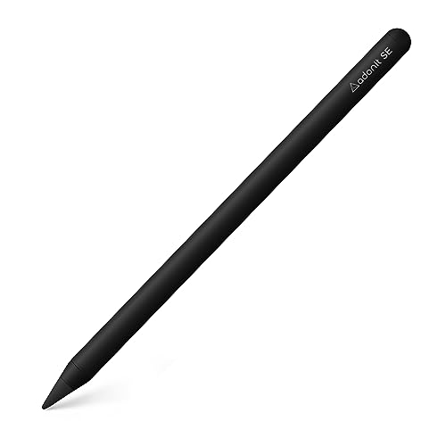 Adonit SE(Black) Magnetically Attachable Palm Rejection Pencil for Writing/Drawing Stylus Compatible w iPad 6th-10th, iPad Mini 5th/6th, iPad Air 3rd-5th, iPad Pro 11' 1st-4th, iPad Pro 12.9' 3rd-6th