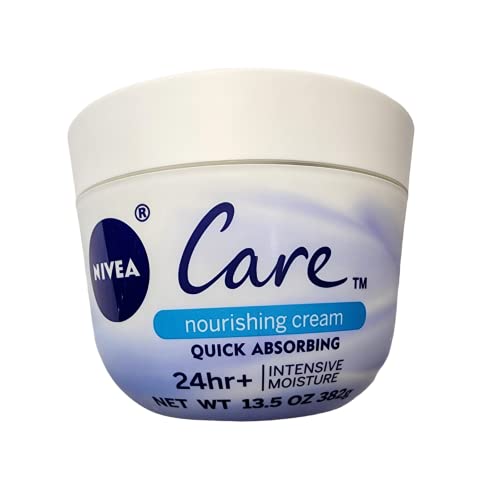 NIVEA Care Nourishing Cream Quick Absorbing 24hr Intense Moisture Face Body 13.5 Oz