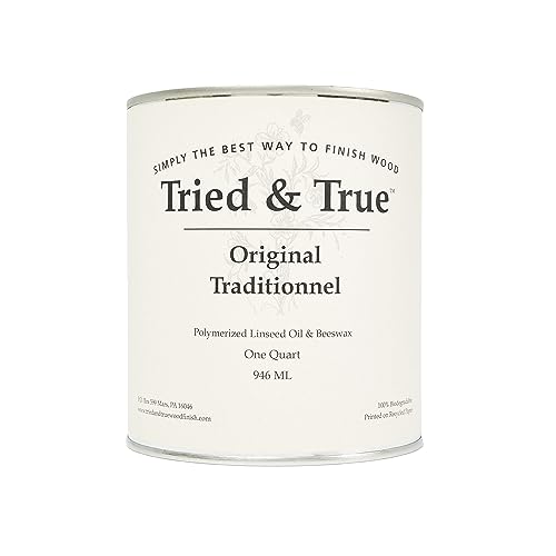 Tried & True Original Wood Finish – Quart – All-Purpose All-Natural Finish for Wood, Metal, Food Safe, Dye Free, Solvent Free, VOC Free, Non Toxic Wood Finish, Sealer