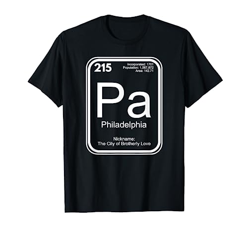 Philadelphia T-Shirt Periodic Table Brotherly Love Gift