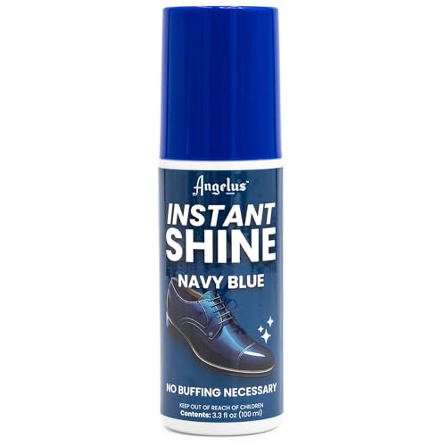 Angelus Instant Shine Liquid Shoe Polish Navy Blue 3oz