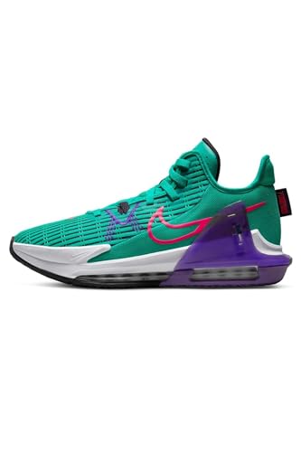 Nike Lebron Witness VI DJ Bron CZ4052-300 Clear Emerald-Hyper Pink Men's Basketball Sneakers 10 US