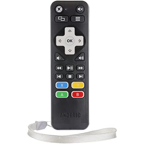 Anderic Xbox One Media Remote Control with Learning - Standard IR Xbox Remote with A,B,X,Y Buttons - Works for Xbox One, Xbox One S, Xbox One X - RRXB01