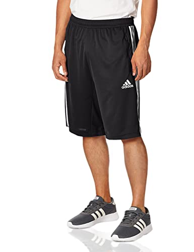 adidas Men's Designed 2 Move 3-Stripes Primeblue Shorts, Black/White, Medium
