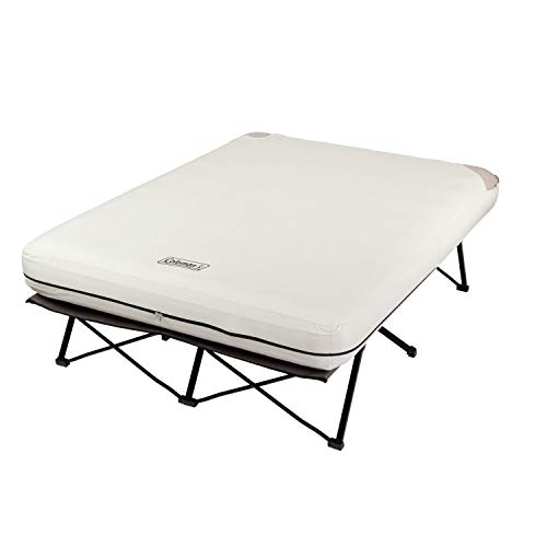 Coleman Camping Cots for Adults with Camping Air Mattress, Folding Air Mattresses Set, Battery-Operated Pump & Side Table for Outdoor Comfort