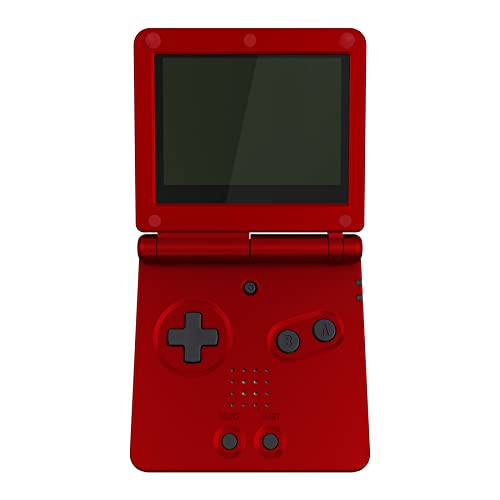 IPS Ready Upgraded eXtremeRate Scarlet Red Soft Touch Custom Replacement Housing Shell for Gameboy Advance SP GBA SP – Compatible with Both IPS & Standard LCD – Console & Screen NOT Included