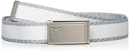 Under Armour Women's Webbing Belt, White (100)/Black, One Size Fits Most