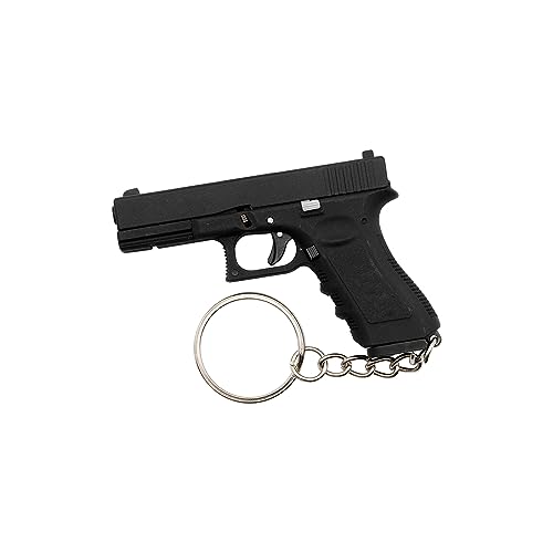 G17 Model Keychain Mini Tactical Key Chain Collection Gift Pendant Ornament Collection for Boyfriend Men Army Fan (Black)