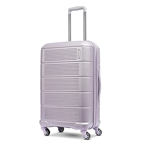 American Tourister Stratum 2.0 Expandable Hardside Luggage with Spinner Wheels, 24' SPINNER, Purple Haze
