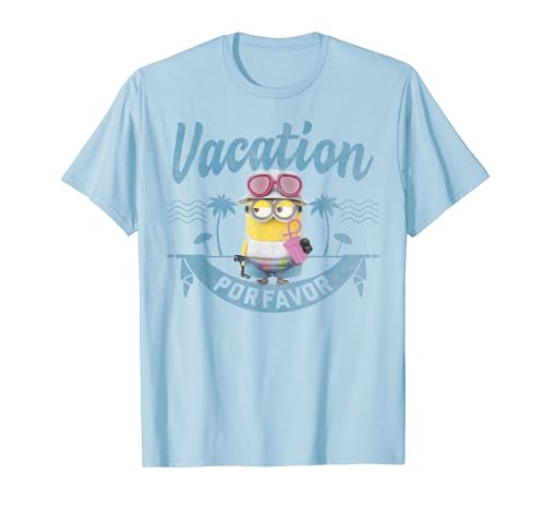 Despicable Me Minions Vacation Por Favor Graphic T-Shirt T-Shirt