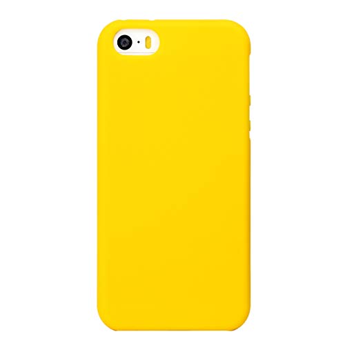 MUNDULEA Compatible iPhone SE (2016 Edition)/iPhone 5/iPhone 5s Case,Shockproof TPU Ptotective Cover Compatible iPhone 5s (Yellow)