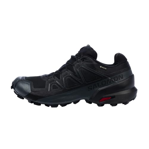 Salomon Men's SPEEDCROSS GORE-TEX Trail Running Shoes for Men, Black / Black / Phantom, 10