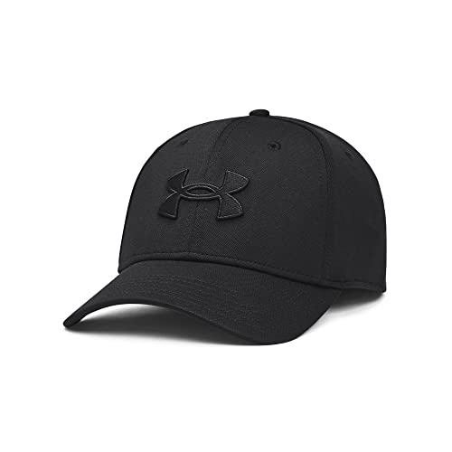 Under Armour Men's Blitzing Cap Stretch Fit, (002) Black / / Black, Medium/Large