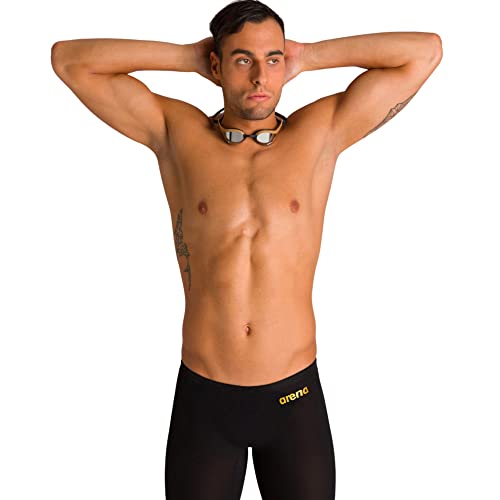 ARENA Powerskin Carbon Air² Men's Jammers Racing Swimsuit, Black/Black/Gold, 30