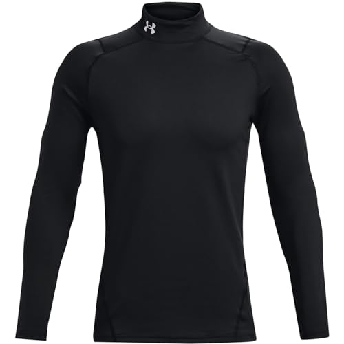 Under Armour Men's ColdGear Armour Fitted Mock, Black (001)/White, X-Large