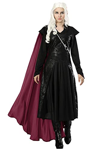 Fun Costumes - Adult Medieval Dragon Queen Warrior Black Dress Halloween Outfit Medium
