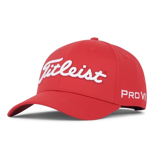 Titleist Men's Standard Tour Performance Golf Hat, Red/White, OSF