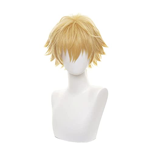 SisiruKou Golden Short Anime Cosplay Women Men Wigs Halloween Costume Cosplay Wig