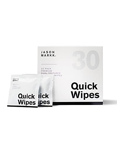 Jason Markk Quick Wipes 30 Pack, White, One Size - Dual-Textured Cleaning Wipe - Individually Packaged - Cleans Sneakers and Shoes - Fits in Bag, Backpack, or Pocket