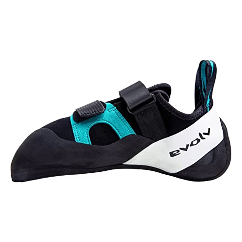 EVOLV Geshido Climbing Shoes - Men's Black/Teal/White 11