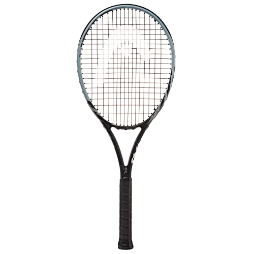 HEAD Metallix Spark Tour Stealth Tennis Racket - Pre-Strung Adult Tennis Racquet for Control, Black