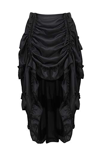 Zhitunemi Women's Plus Size Pirate Dressing Steampunk Skirt Outfits Gothic Black 5XL/6XL