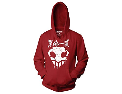 Ripple Junction Bleach Adult Unisex Skull with Blood Drips Pull Over Fleece Hoodie 3XL Red