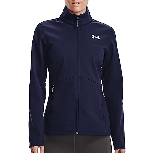 Under Armour Women's ColdGear Infrared Shield Jacket, Midnight Navy (410)/White, Large