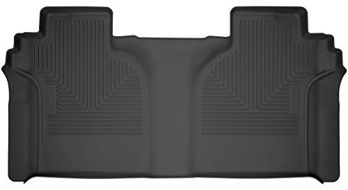 Husky Liners | Weatherbeater | Fits 2019 - 2022 Chevrolet Siverado, GMC Sierra 1500, 2020 - 2022 Siver/Sierra 2500, 3500 (Crew Cab) | Second Row Liner, Black | 14201