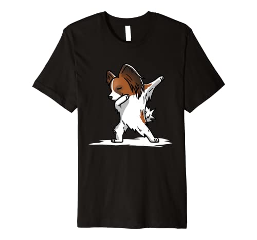 Dabbing Papillon Dab Dance Funny Dog Gift Premium T-Shirt