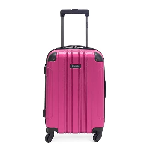 Kenneth Cole REACTION Out of Bounds Lightweight Hardshell 4-Wheel Spinner Luggage, Magenta, 20-Inch Carry On